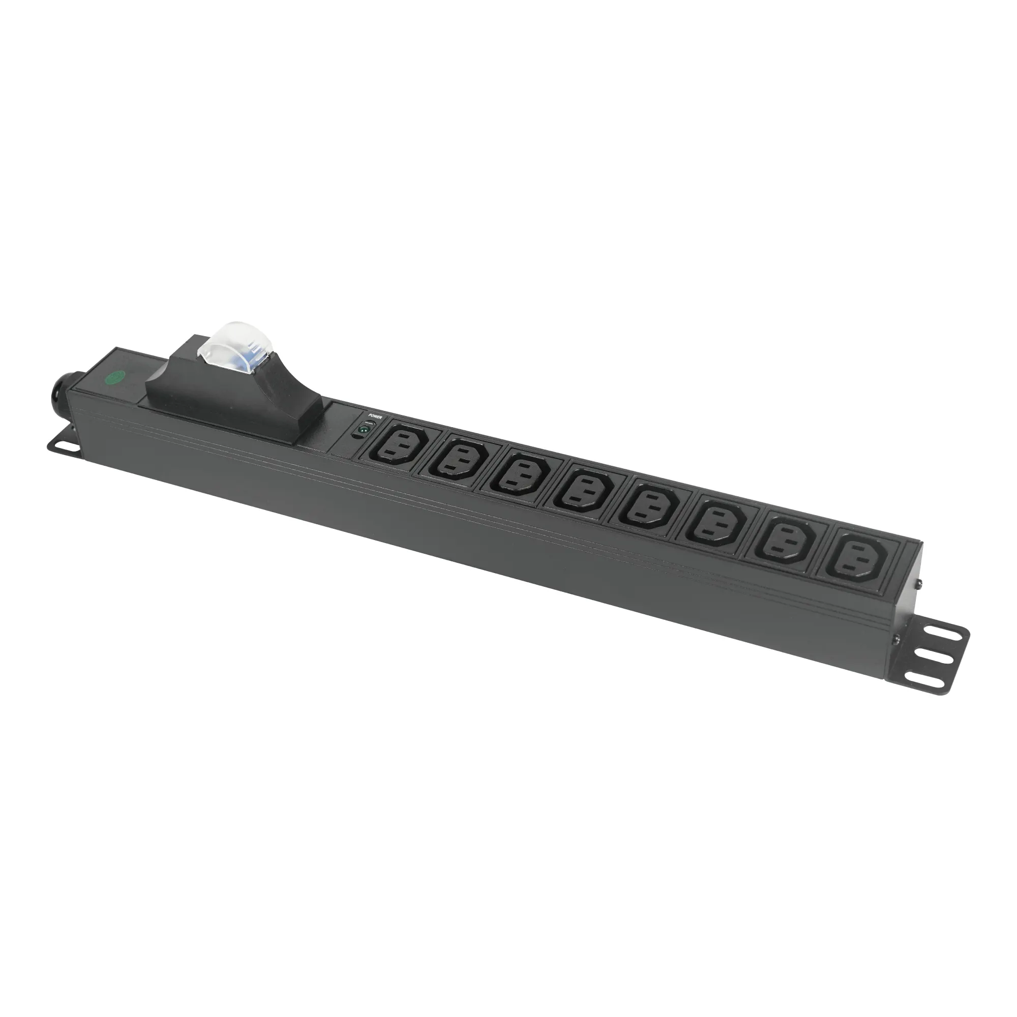 Basis Pdu Enkelfase Met Av Meter 8 Weg C13 220 240V 32a Stroomverdeeleenheid Voor Kast Met L6-30P Stekker