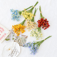 Karangan Bunga Chamomile Daisies Sutra Buatan Dua Tangkai QiYing Victory, Dekorasi Rumah & Luar Ruangan