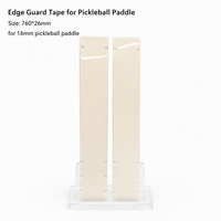 Ruban de protection transparent en TPU pour bord de raquette de pickleball 16 mm, vente en gros, prêt à l'emploi, 2 pièces/paquet, entraînement et divertissement