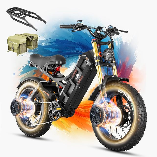 Stable Riding Step-Through Fat Tire Electric Bike 20x4.0 Professional Utility Ebike for Men Women Beach Riding Power Cycle