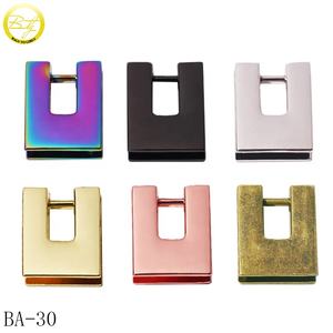 Perlengkapan Tas Tangan Buatan Pabrik Menangani Die Casting Dekoratif Perangkat Keras Pelangi Gesper Tali dengan Sekrup - Product Image 6