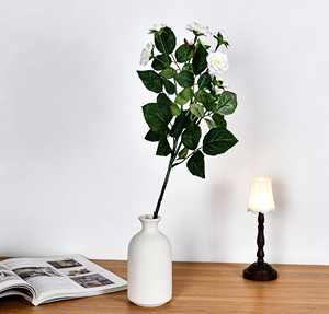 Bouquet de roses artificielles blanches en tissu de qualité supérieure, modernes, parfumées, réalistes, pour mariage, décoration de la maison, événements, fêtes, cadeaux |   Durable, lavable, non - Product Image 4