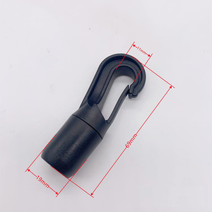 10MM crochet de verrouillage en plastique élastique choc mousqueton 1/4 1/3 pouces Clip cordon fin corde crochet boucles pour <span class=keywords><strong>Camping</strong></span> bateau Kayak canoë - Product Image 2