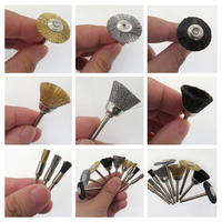Kit de 180 brosses de polissage à tige de 1/8 pouce, brosse métallique en fil d'acier, mini-outils rotatifs mixtes pour éliminer la rouille, la peinture et l'oxydation