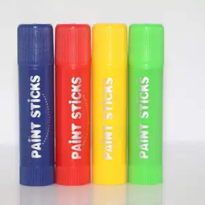 MeiduGaga New Product Non-toxic Metallic 12 Colors Crayons Skin Friendly Solid Tempera Paint Sticks