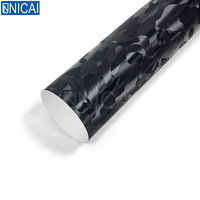 Hot Shadow Ghost Pattern Car Film Black Sliver Gold Matte Glossy Car Wrap Sticker Car Vinyl Wrap Film
