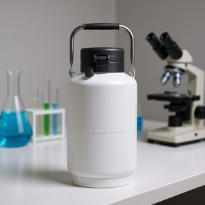 Réservoir d'azote liquide 3 L en alliage d'aluminium, conteneur Dewar, équipement de réfrigération de laboratoire avec 6 canisters - Product Image 2