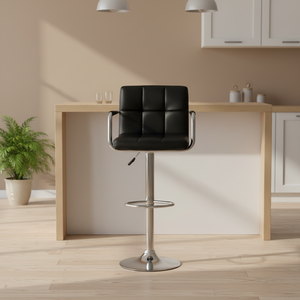 Set <span class=keywords><strong>di</strong></span> 2 Sgabelli da Bar Nordic con Schienale e Braccioli, Sedie Girevoli per <span class=keywords><strong>Isola</strong></span> Cucina - Product Image 6