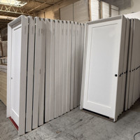 Porte intérieure pré-montée en bois MDF, style Shaker, blanc apprêté, 1 panneau, entrepôt USA