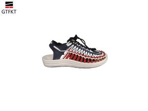 Per gli appassionati sandali da esterno in tracciamento antiscivolo intrecciati a mano comodi antiscivolo taglie plus Slip-On con soletta in gomma - Product Image 2