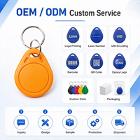OEM Custom Logo Black Weatherproof HF 13.56MHz 4K High Memory RFID Smart Keyfob for Hotel Hospitality Access Control System