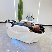Salon de coiffure japonais multifonctionnel Spa de lavage de tête Chaise de spa Thai Steam Bowl Headspa Shampooing Lit de massage Métal Moderne