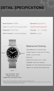 <span class=keywords><strong>Montre</strong></span> mécanique automatique 38mm personnalisée OEM pour hommes avec cadran de style minimaliste, calendrier, fonction étanche lumineuse, affichage plongeur - Product Image 2