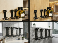 Support mural verrouillable rechargeable pour distributeur de savon liquide à bouteille unique, support de distributeur de shampoing pour hôtel