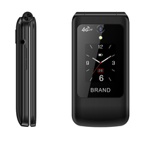 El último teléfono inteligente OEM Clamshell con tapa con texto de teclado grande 4G Android Flip Smart Phone