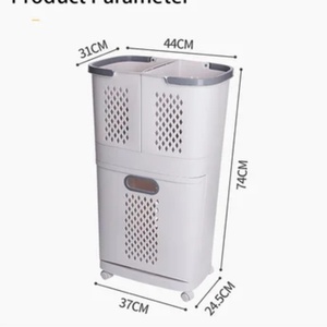 Creative <b>Baskets</b> Bathroom <b>Plastic</b> Organizer Storage Holders & Racks Rolling Laundry Storage <b>Basket</b> for Household - Product Image 6