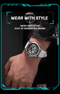 Nuevo Reloj MEGIR 2248 para Hombre, Correa de Silicona Deportiva, Reloj de Cuarzo Masculino con Manecillas Luminosas Resistentes al Agua, Cronógrafo y Calendario - Product Image 6