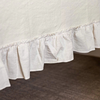Nappe en coton et lin à motifs variés, taille personnalisée, avec volants, style rustique, pour mariage, fête à domicile