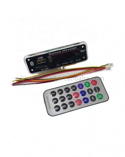 Microphone Handsfree 6v-12v Blue tooth 5.0 MP3 Decoding Board Module Wireless Car USB MP3 Player TF Card Slot USB FM JX-807BT