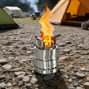 Réchaud <span class=keywords><strong>de</strong></span> survie INBESTCAMP Rocket Twig, brûleur d'urgence Hobo, réchaud <span class=keywords><strong>de</strong></span> camping ultra-léger pour pizza, granulés et bois - Product Image 1
