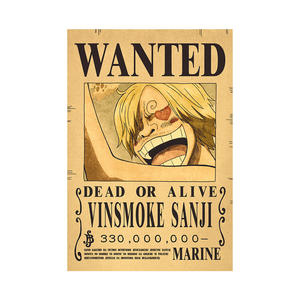 Affiche de recherche rétro en papier kraft <span class=keywords><strong>One</strong></span> <span class=keywords><strong>Piece</strong></span>, dernière collection, affiche de récompense, marchandise d'anime pour le commerce électronique - Product Image 2