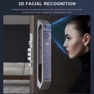 LEZN K20 beliebtestes Fingerabdruckgerät intelligente Gesichtserkennung intelligentes Türschloss mit Überwachungskamera WLAN-Adraht automatisch S