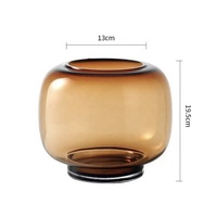Vase en verre transparent personnalisé Iogo OEM pour décoration Vase pichet à fleurs coloré pour table, maison, bibliothèque, décoration