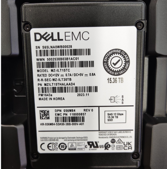 Original for Samsung PM1643a Series MZILT15THALA-00AD4 15.36TB SAS 3.0 Enterprise Data Center SSD