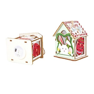 DAMAI Wooden Lighting House Decorative Creative Wood Carved Lamp Farmhouse Wooden Rabbit Ornaments Easter Gifts for Family - Product Image 3