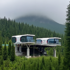 Casa Prefabbricata Intelligente Rimovibile in Acciaio con Bagno, Palestra, Soggiorno e Controllo Vocale AI - Mini Villa - Product Image 1