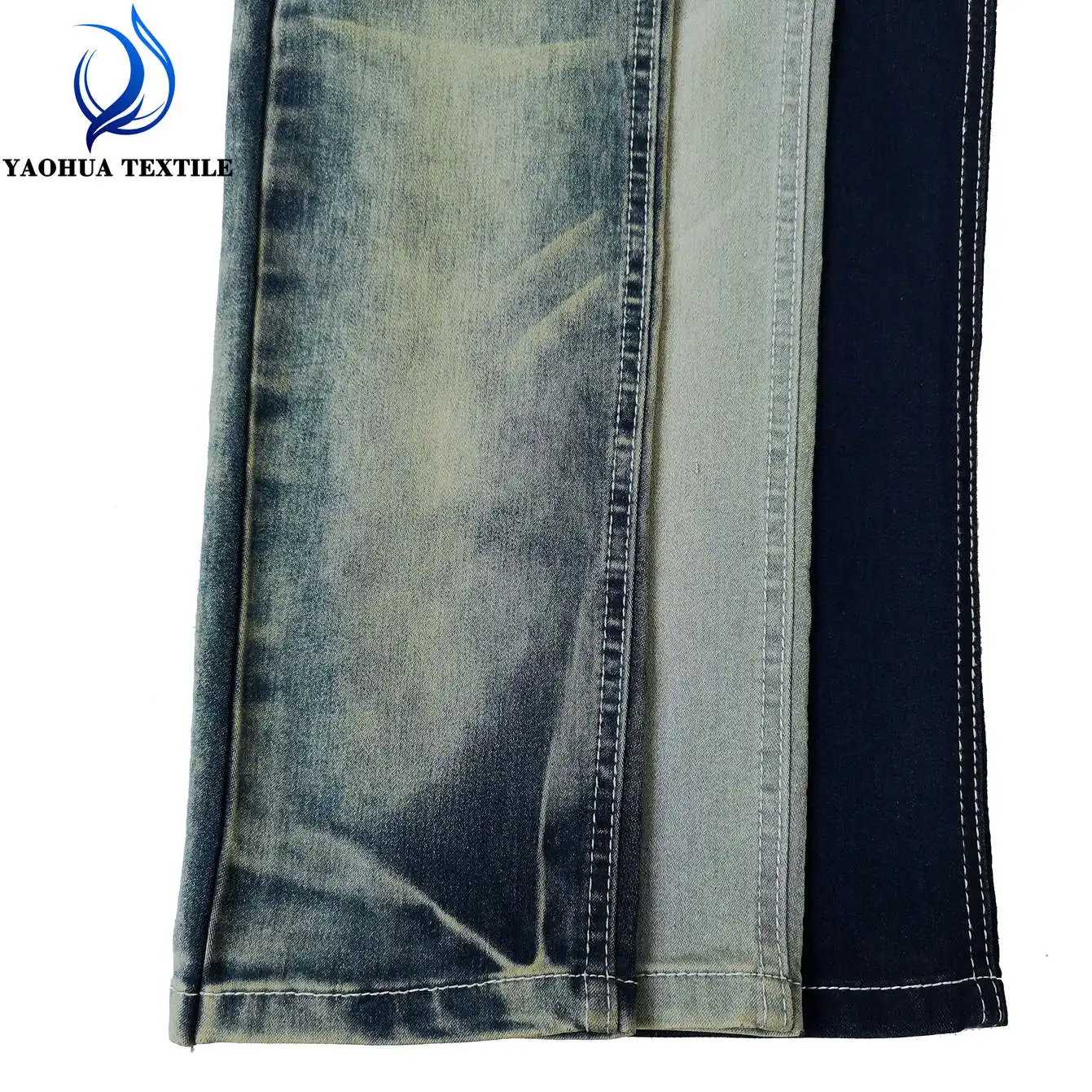 Y121-4 Satin baumwolle polyester spandex stretch denim stoff großhandel für jeans