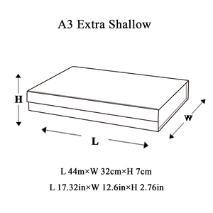 44*32*<span class=keywords><strong>7cm</strong></span> A3 Ekstra Sığ Pembe Kutular Logolu Manyetik Kapaklı Karton Kutu - Product Image 2