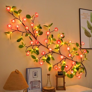 <strong>LED</strong> Christmas <strong>Maple</strong> <strong>Leaves</strong> <strong>Lights</strong> <strong>String</strong> Wall Layout Decorative Flower <strong>Lights</strong> Living Room Rattan Branch Night <strong>Lights</strong> Waterproof - Product Image 6