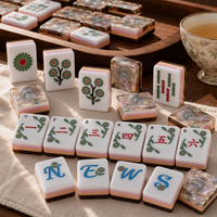 Mahjong américain direct usine, 160 tuiles, 4 couches, en coquille d'ormeau, tuiles lestées, prix de gros en vrac