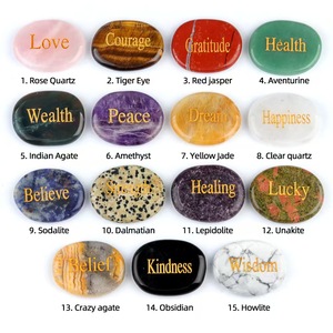 <span class=keywords><strong>Piedra</strong></span> de Palma de Cristal Curativa Natural Multimaterial de Venta Caliente, Personalizable y Grabada para Feng Shui - Product Image 4