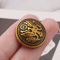 Boutons ronds tendance avec tige en alliage de zinc pour blazer, pull, manteau, veste pour hommes et femmes, lavables à sec