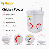 Mangeoire à poulet suspendue facile à nettoyer de 20 L pour oiseaux avec support en PP, utilisation extérieure portable, résistante à l'eau et aux UV