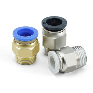 Connecteur pneumatique droit blanc de type Airtac PC8-02, connecteur rapide, tube flexible en cuivre de 8 mm, type tuyau - Product Image 1