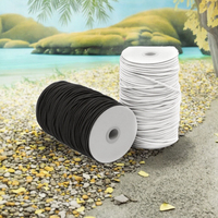 Cordon élastique en caoutchouc tressé double ciré DIY pour la confection de textiles de maison, sacs, vêtements, chaussures, bijoux et fil à coudre pour machine à coudre