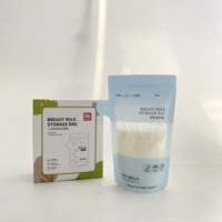 Kantong Penyimpanan ASI Steril 200ml Bebas BPA Resleting Ganda Dapat Berdiri Sendiri Produk Bayi Kantong Anti Bocor