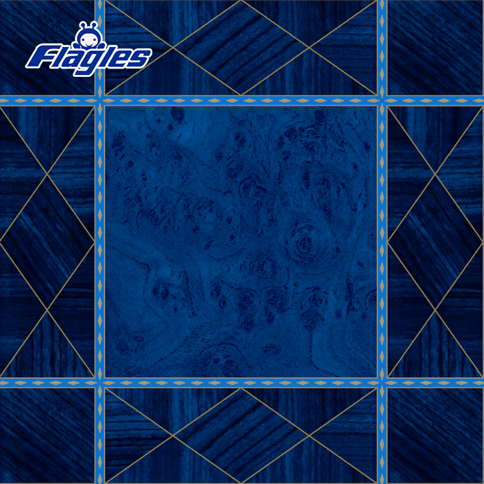 Plancher bleu de PVC