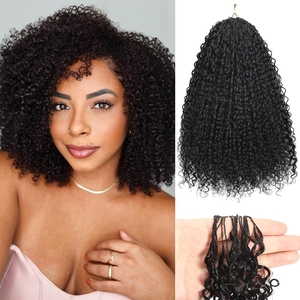 Extensiones de Cabello Humano Afro Rizado Pre-Enlazadas, Extensiones de Cabello Humano Rizado con <span class=keywords><strong>Punta</strong></span> de Pluma Invisible, Trenzas Rizadas con <span class=keywords><strong>Punta</strong></span> de Pluma Birmana - Product Image 1