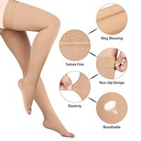 Bas de Compression opaques médicaux Footless 15-20 MmHg manches cuisse haut mollet chaussettes de Compression pleine jambe