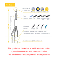 Guide de lumière en fibre optique en verre, type droit, pour mesure industrielle, longueur personnalisée
