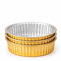 Barquette en aluminium pour friteuse à air; Barquette en aluminium pour four et barbecue; Boîte jetable en aluminium pour plats à emporter; Contenant alimentaire; Rond