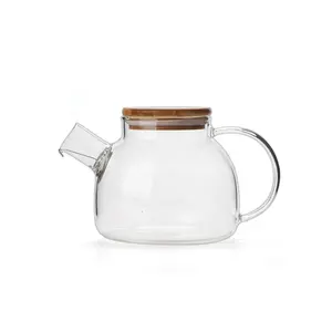 高硼硅玻璃茶壶接受定制耐热透明玻璃茶壶