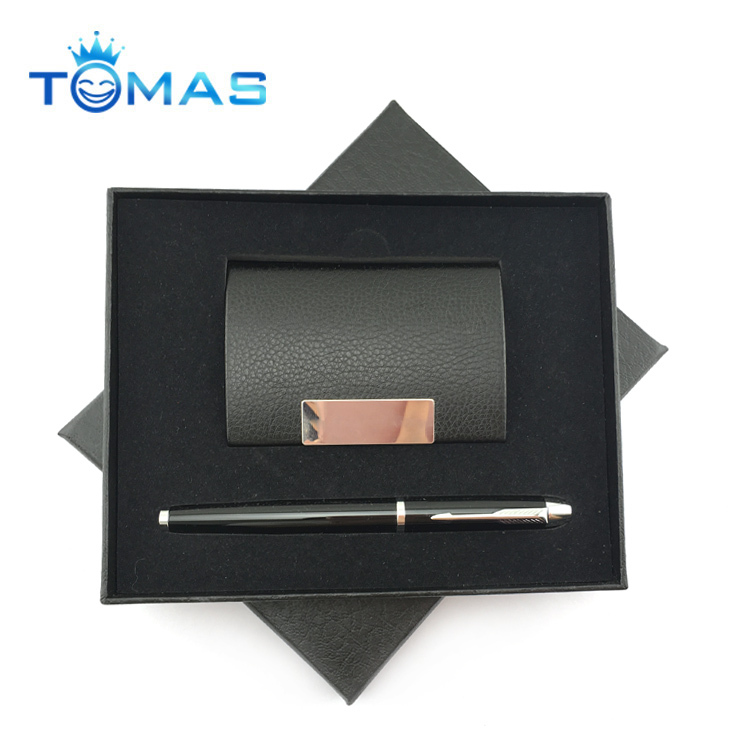 Gift Box fountain pen metal name card holder gift card for Christmas and New Year wedding gift MENS