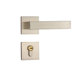 Di nuovo Modo di Porta Esterna Set di Blocco Maniglia di Tiro Semplice quadrato porta interna in alluminio maniglia a leva - Product Image 5