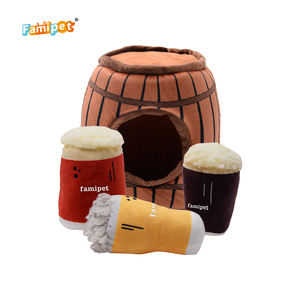 Famipet Custom Beer Keg Design Funny muslimsoft farcito peluche Pet <span class=keywords><strong>Toy</strong></span> Squeaky <span class=keywords><strong>Dog</strong></span> <span class=keywords><strong>Toy</strong></span> - Product Image 1