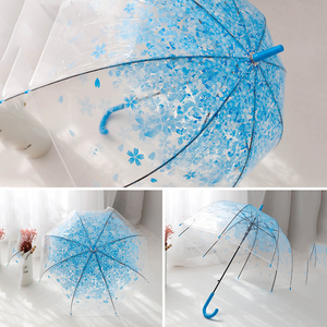 <span class=keywords><strong>Parapluie</strong></span> <span class=keywords><strong>Transparent</strong></span> Design Moderne LS, <span class=keywords><strong>Parapluie</strong></span> Princesse Fleur de Cerisier Japonais, Forme Dôme Transparente pour Filles, Vente en Gros - Product Image 6